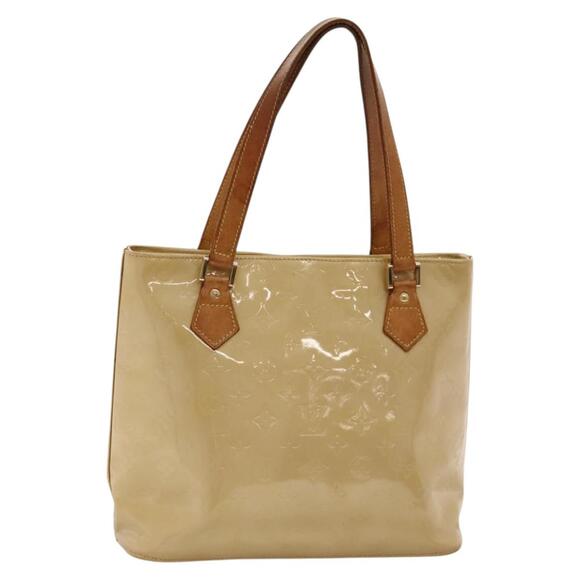 LOUIS VUITTON Monogram Vernis Houston Hand Bag Beige M91004 - Picture 1 of 12